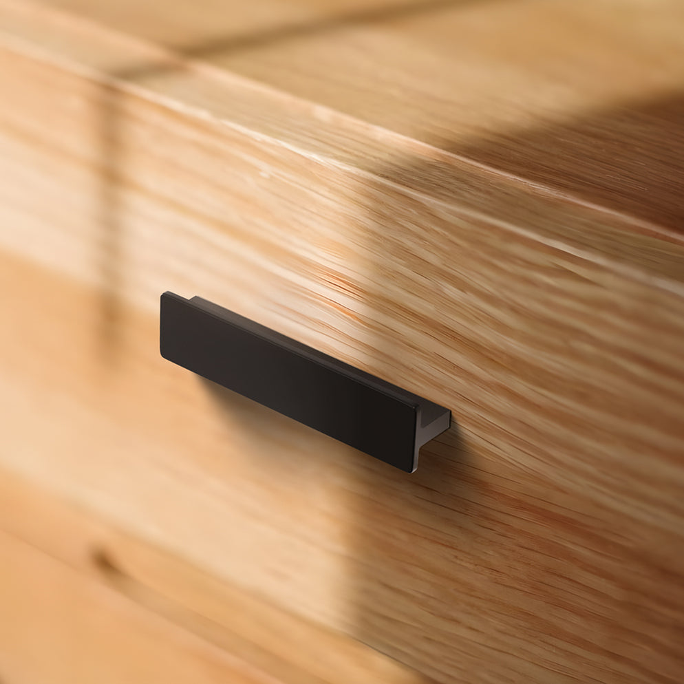 Simple Matte Black Drawer Pulls Kitchen Cabinet Handles | Goldenwarm