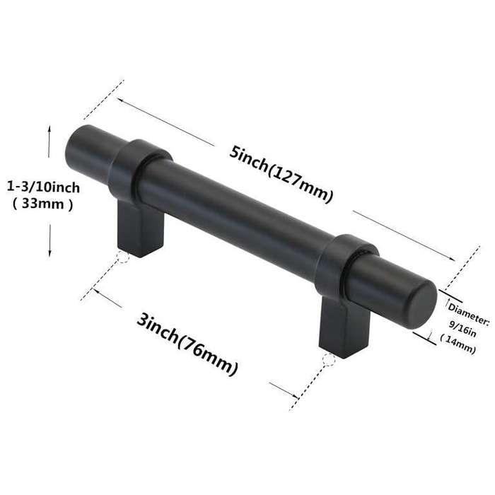 Matte Black Cabinet Handles  for Kitchen and Bathroom