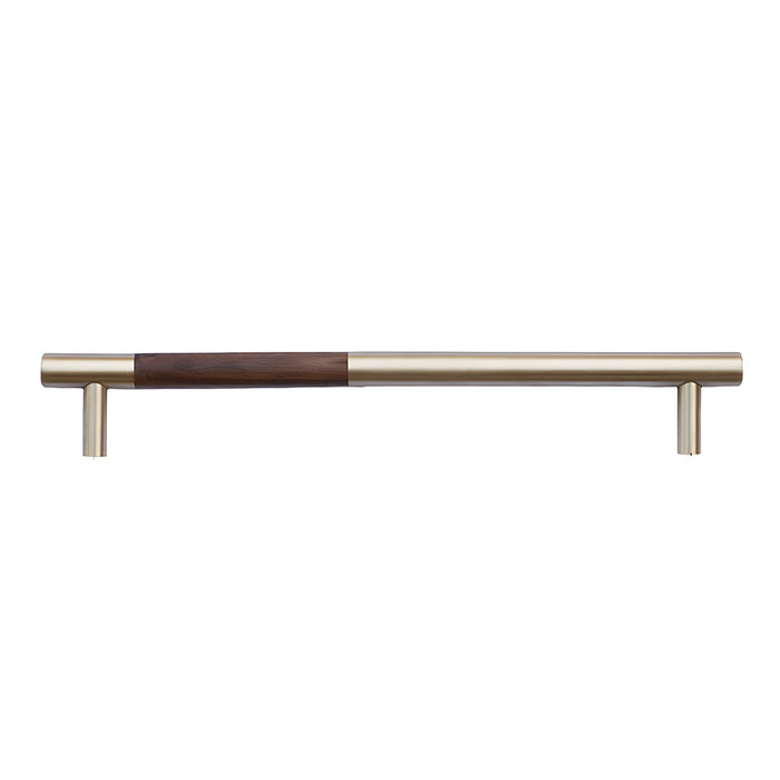Luxury Brass Walnut T-bar Wardrobe Handles