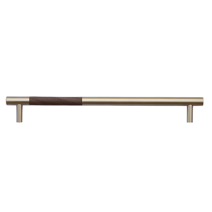 Luxury Brass Walnut T-bar Wardrobe Handles