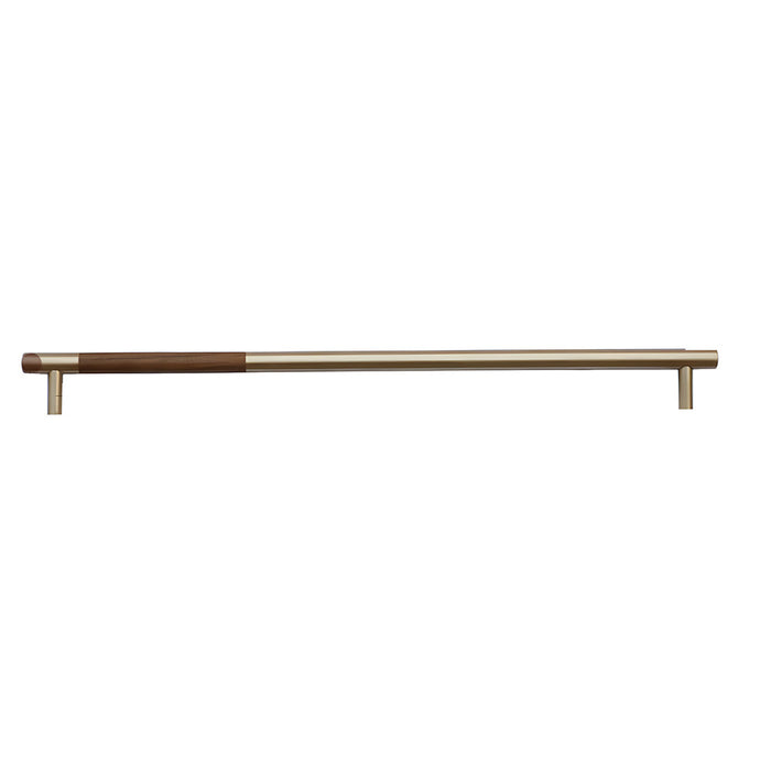 Luxury Brass Walnut T-bar Wardrobe Handles