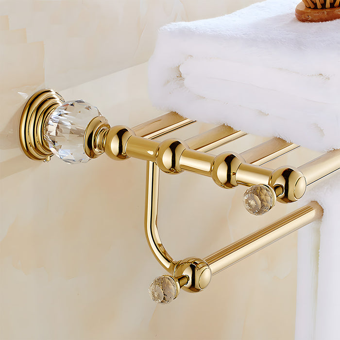 Luxury Polished Bathroom Wall Mounted Towel Rack