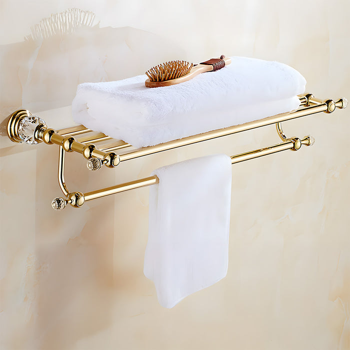Luxury Polished Bathroom Wall Mounted Towel Rack