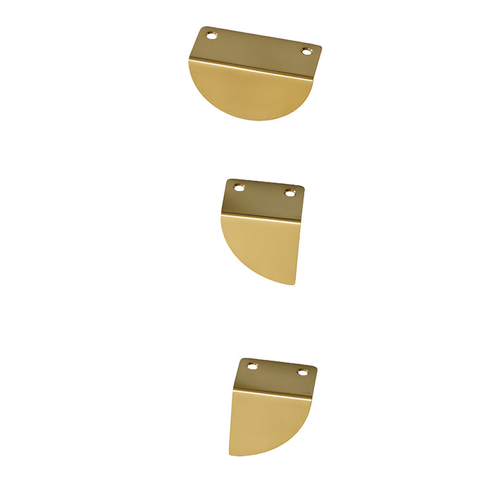 Luxury Round Fan-Shaped Brass Wardrobe Drawer Pulls