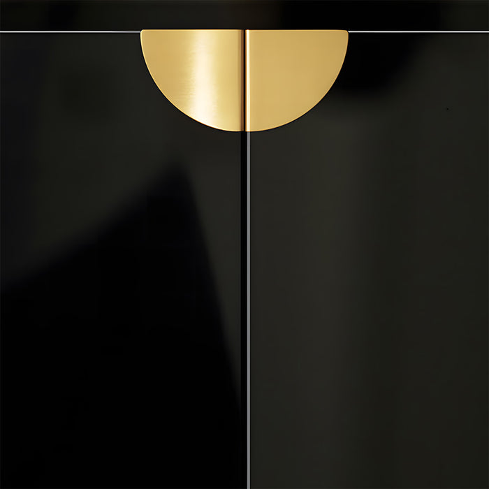 Luxury Round Fan-Shaped Brass Wardrobe Drawer Pulls