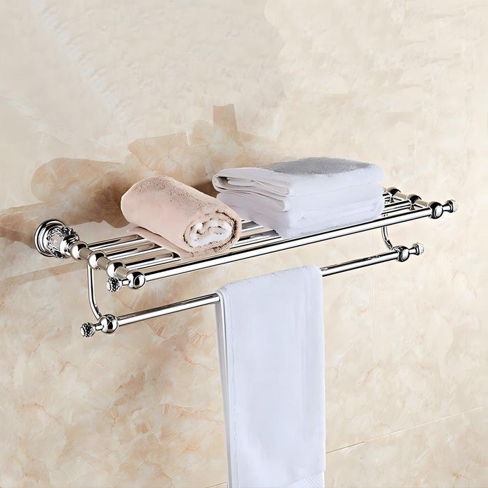 Luxury Polished Bathroom Wall Mounted Towel Rack