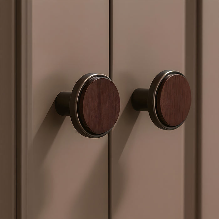 Modern Walnut Wooden Cabinet Handles