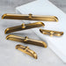 Modern Zinc Alloy Brushed Brass Cabinet Handles