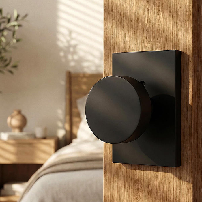 Rectangle Zinc Alloy Interior Privacy Door Knobs