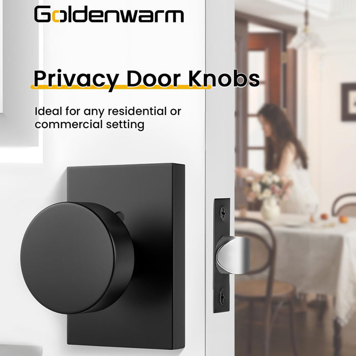 Rectangle Zinc Alloy Interior Privacy Door Knobs