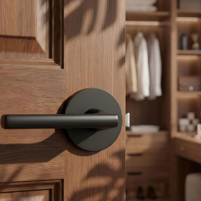 6 Pack Matte Black Privacy & Passage Interior Door Handles
