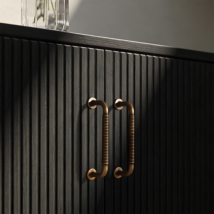 Mid-Century Zinc Alloy Cabinet Bar Handles