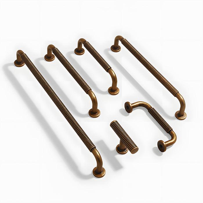 Mid-Century Zinc Alloy Cabinet Bar Handles
