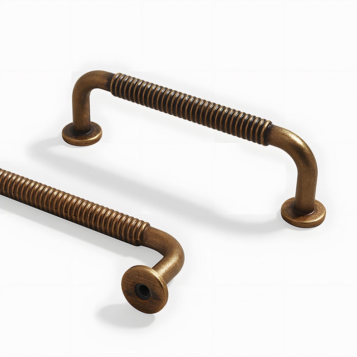 Mid-Century Zinc Alloy Cabinet Bar Handles