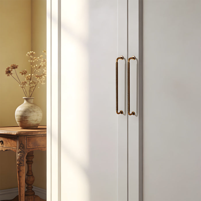 Mid-Century Zinc Alloy Cabinet Bar Handles