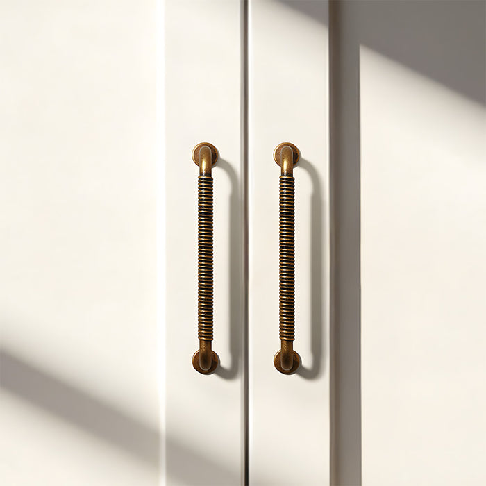 Mid-Century Zinc Alloy Cabinet Bar Handles