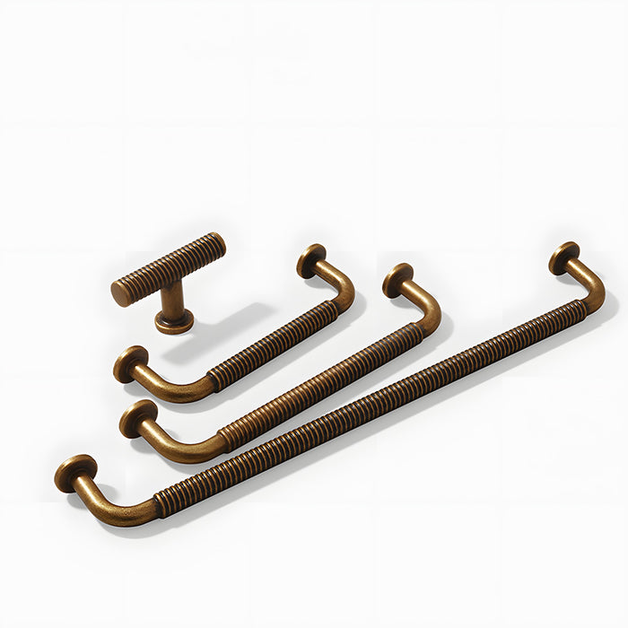 Mid-Century Zinc Alloy Cabinet Bar Handles