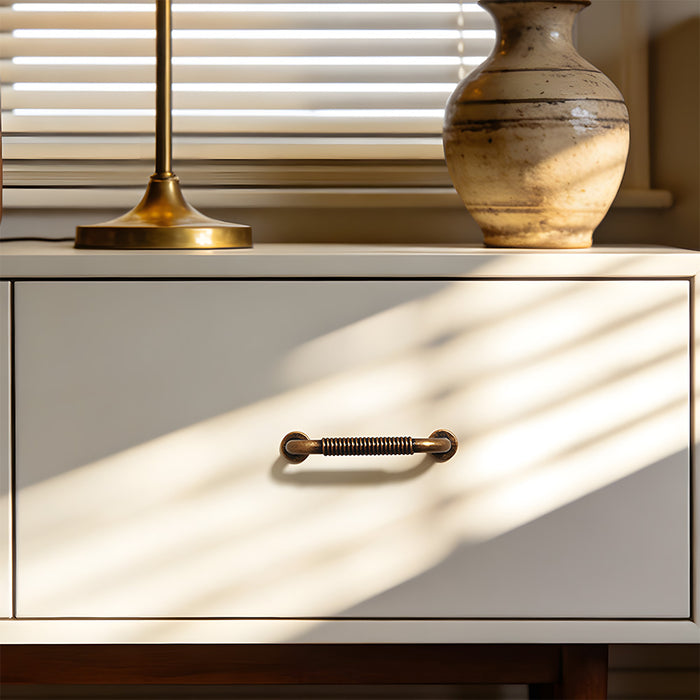 Mid-Century Zinc Alloy Cabinet Bar Handles