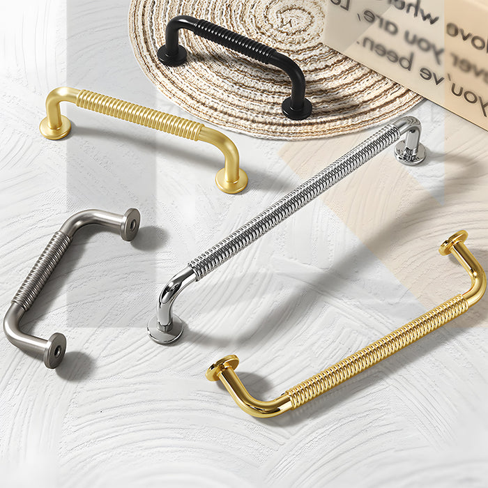 Mid-Century Zinc Alloy Cabinet Bar Handles
