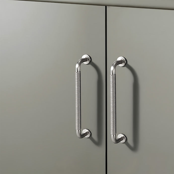 Mid-Century Zinc Alloy Cabinet Bar Handles