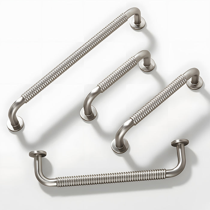 Mid-Century Zinc Alloy Cabinet Bar Handles