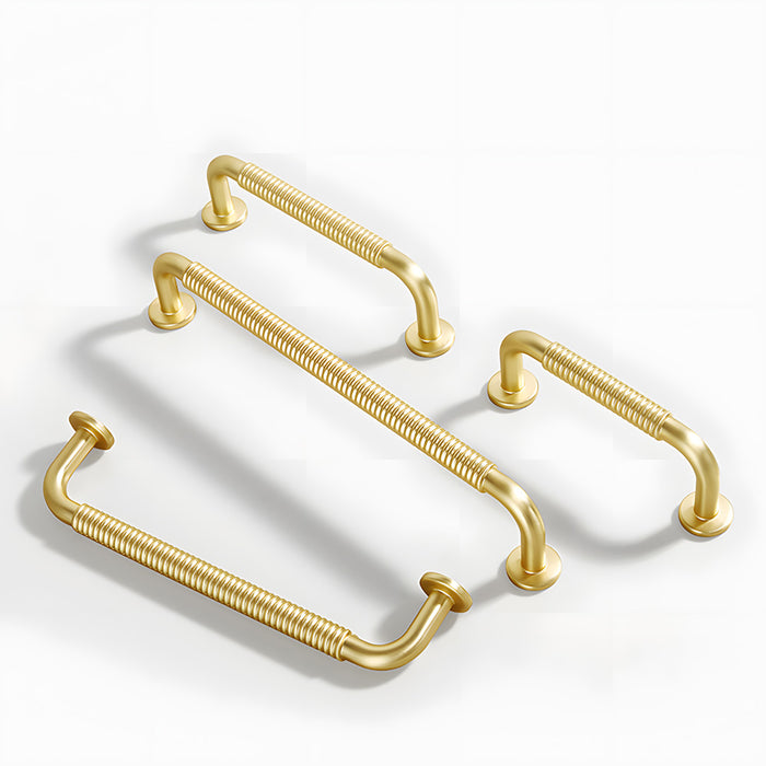 Mid-Century Zinc Alloy Cabinet Bar Handles