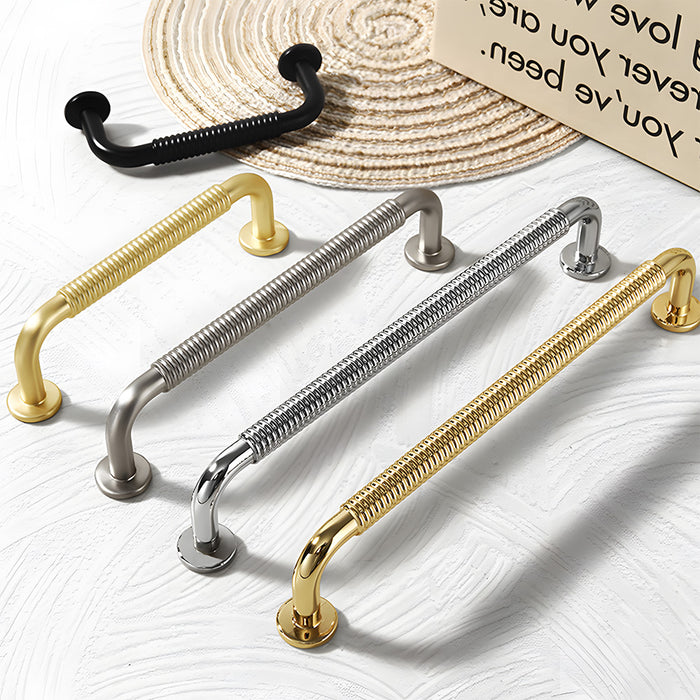 Mid-Century Zinc Alloy Cabinet Bar Handles
