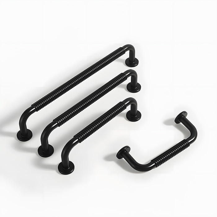 Mid-Century Zinc Alloy Cabinet Bar Handles