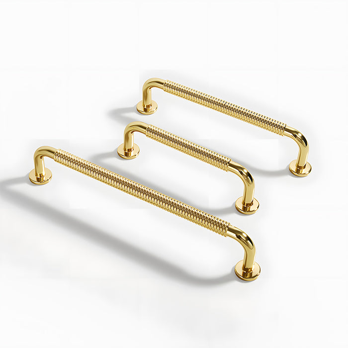 Mid-Century Zinc Alloy Cabinet Bar Handles