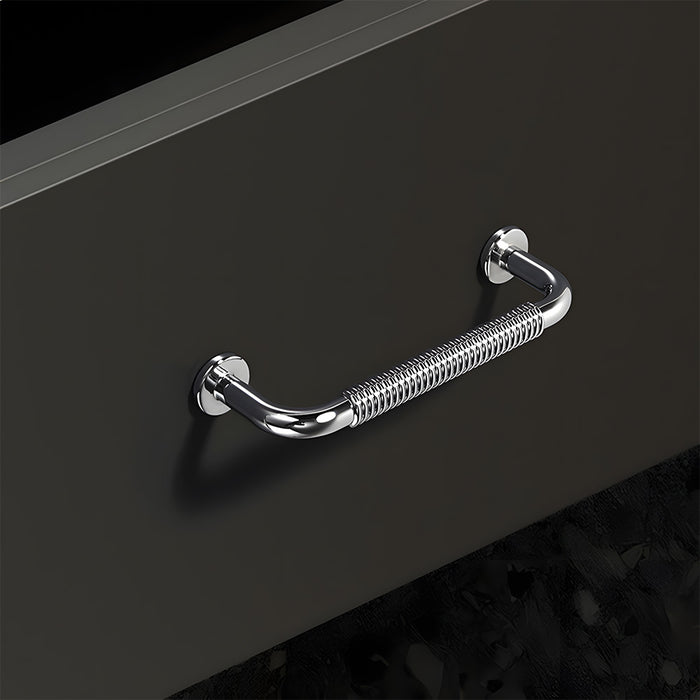 Mid-Century Zinc Alloy Cabinet Bar Handles