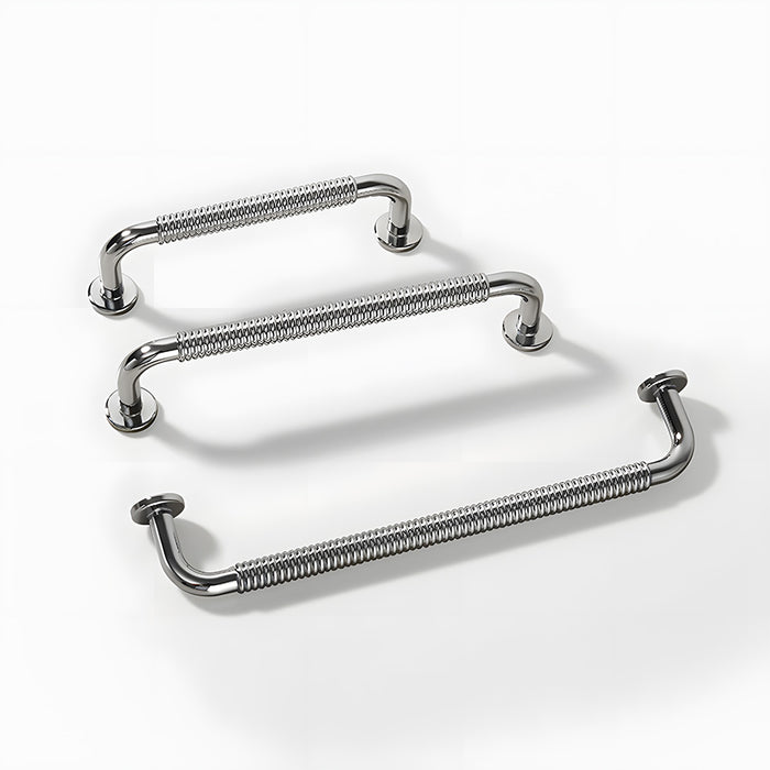 Mid-Century Zinc Alloy Cabinet Bar Handles