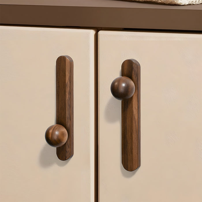 Minimalist Natural Wood Dresser Kitchen Cabinet Pulls