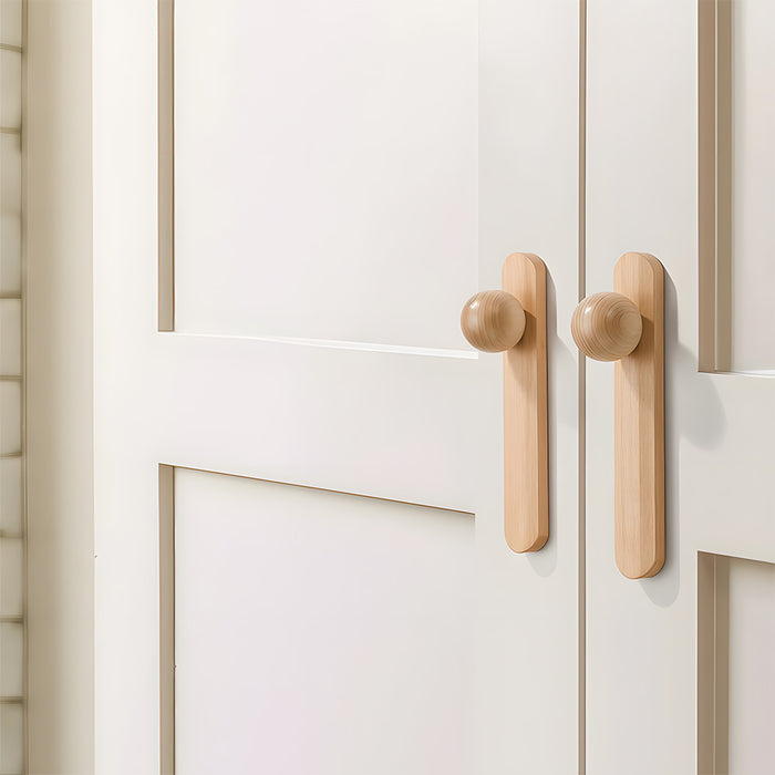 Minimalist Natural Wood Dresser Kitchen Cabinet Pulls