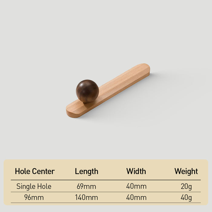 Minimalist Natural Wood Dresser Kitchen Cabinet Pulls