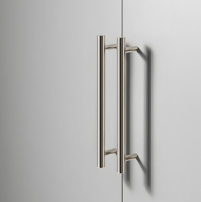 Modern Brass Straight Knurled Cupboard Handles