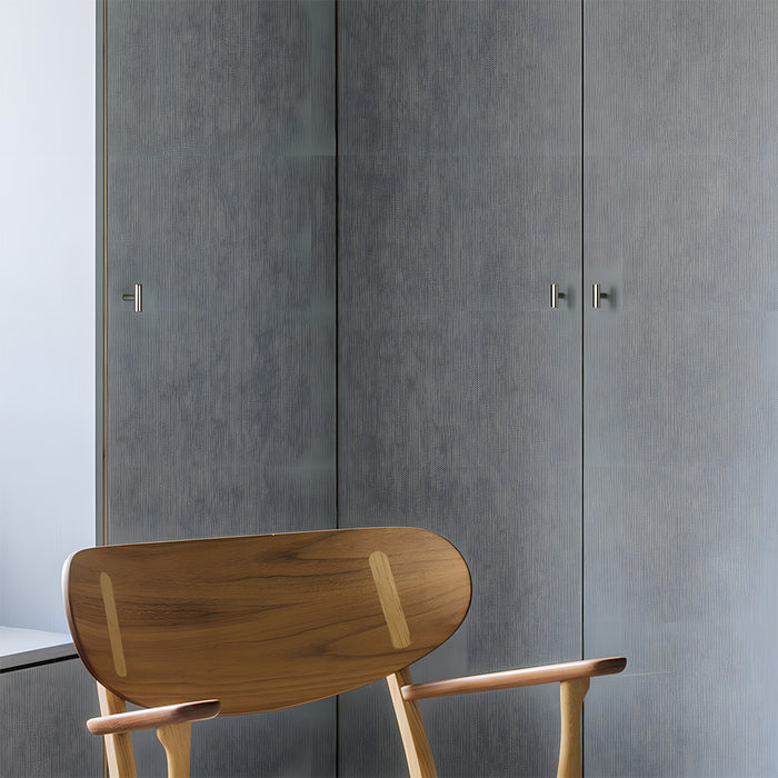 Modern Brass Straight Knurled Cupboard Handles