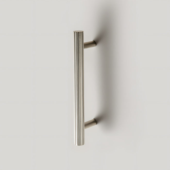 Modern Brass Straight Knurled Cupboard Handles