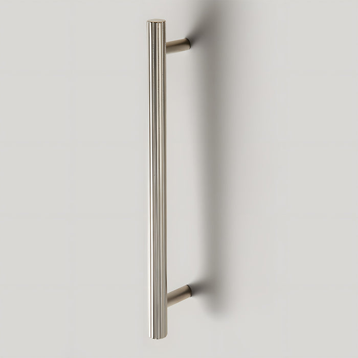 Modern Brass Straight Knurled Cupboard Handles