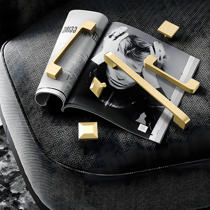 Modern Gold Brass Kitchen Cabinet Handles