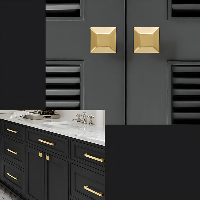 Modern Gold Brass Kitchen Cabinet Handles