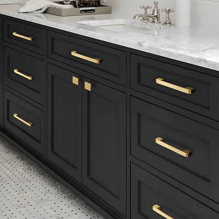 Modern Gold Brass Kitchen Cabinet Handles