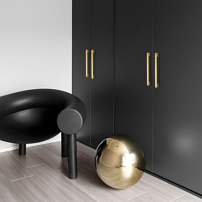 Modern Gold Brass Kitchen Cabinet Handles