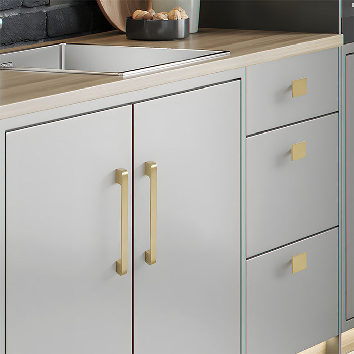 Modern Gold Brass Kitchen Cabinet Handles