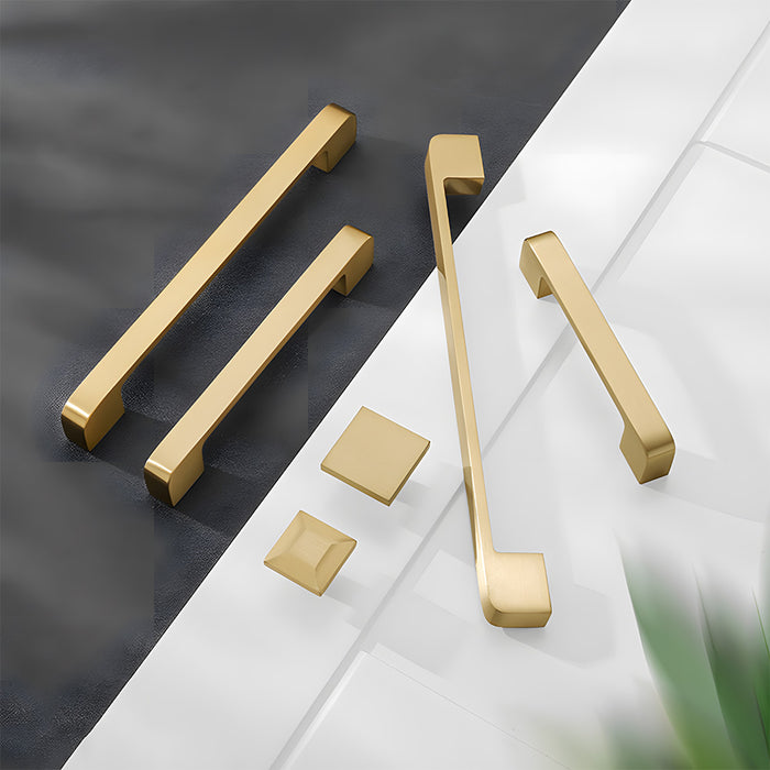 Modern Gold Brass Kitchen Cabinet Handles