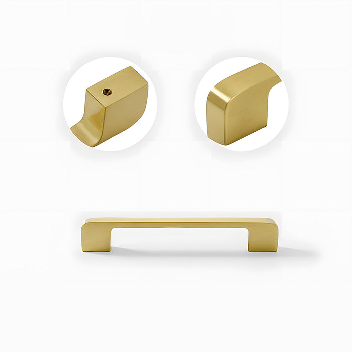 Modern Gold Brass Kitchen Cabinet Handles