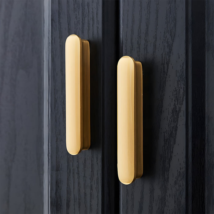 Modern Gold Brass T-Shaped Cabinet Handles