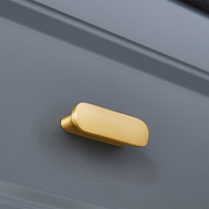 Modern Gold Brass T-Shaped Cabinet Handles