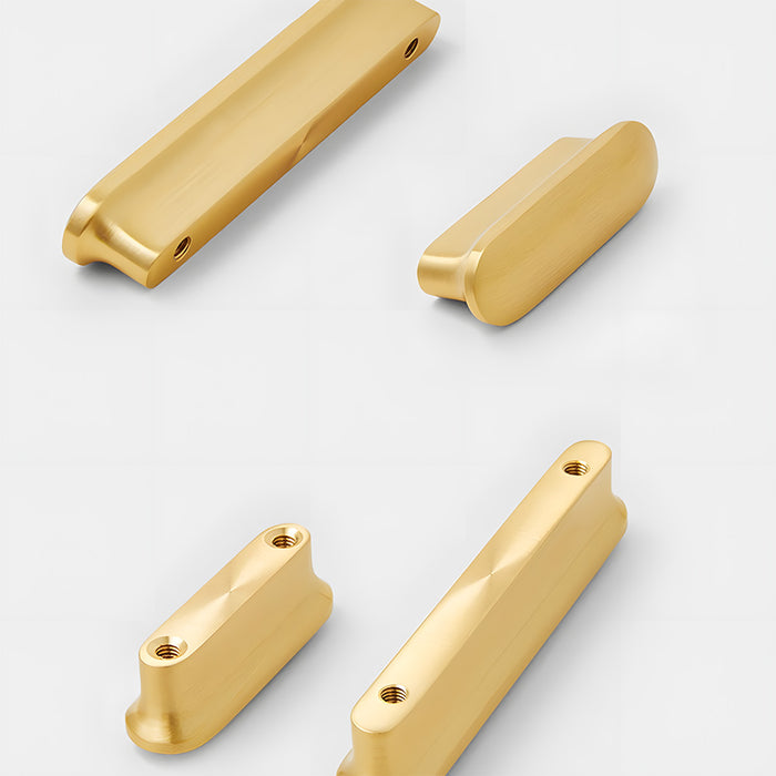 Modern Gold Brass T-Shaped Cabinet Handles