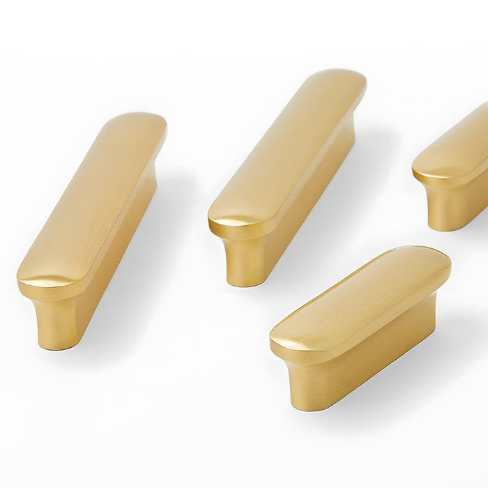 Modern Gold Brass T-Shaped Cabinet Handles