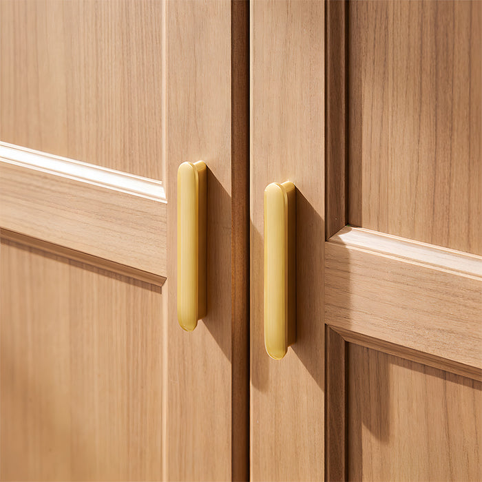 Modern Gold Brass T-Shaped Cabinet Handles